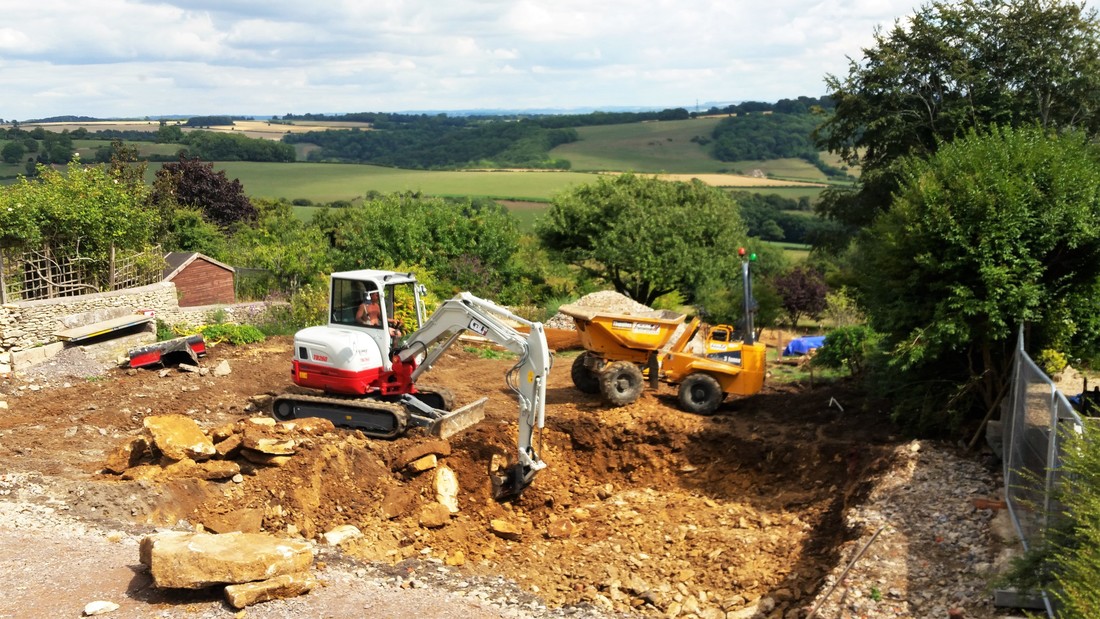 How the site currently looks at our new Passive House-standard home in Colerne, Wiltshire