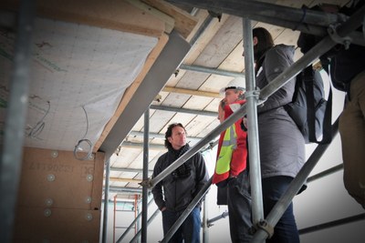We joined forces with The Green Register last week to offer a site visit to our current Passive House project in Nailsea, near Bristol. 